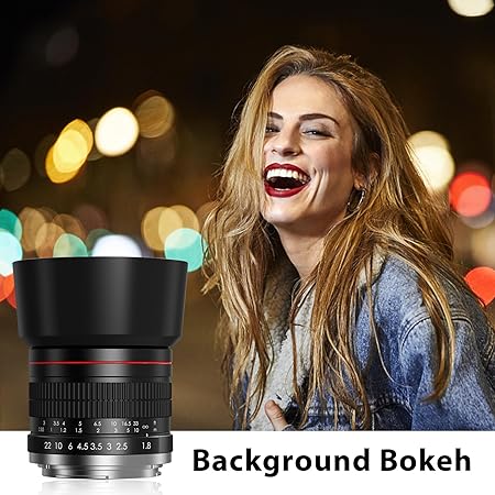 85mm f1.8 Portrait Lens - EF Lens for Canon, Manual Focus (MF) for Canon EOS Rebel T8i T7i T7 T6 T6s T6i SL3 SL2 90D 80D 77D 4000D EOS-1D X Mark III/II, 5D Mark IV, 6D Mark II etc (EF Mount) - Image 2
